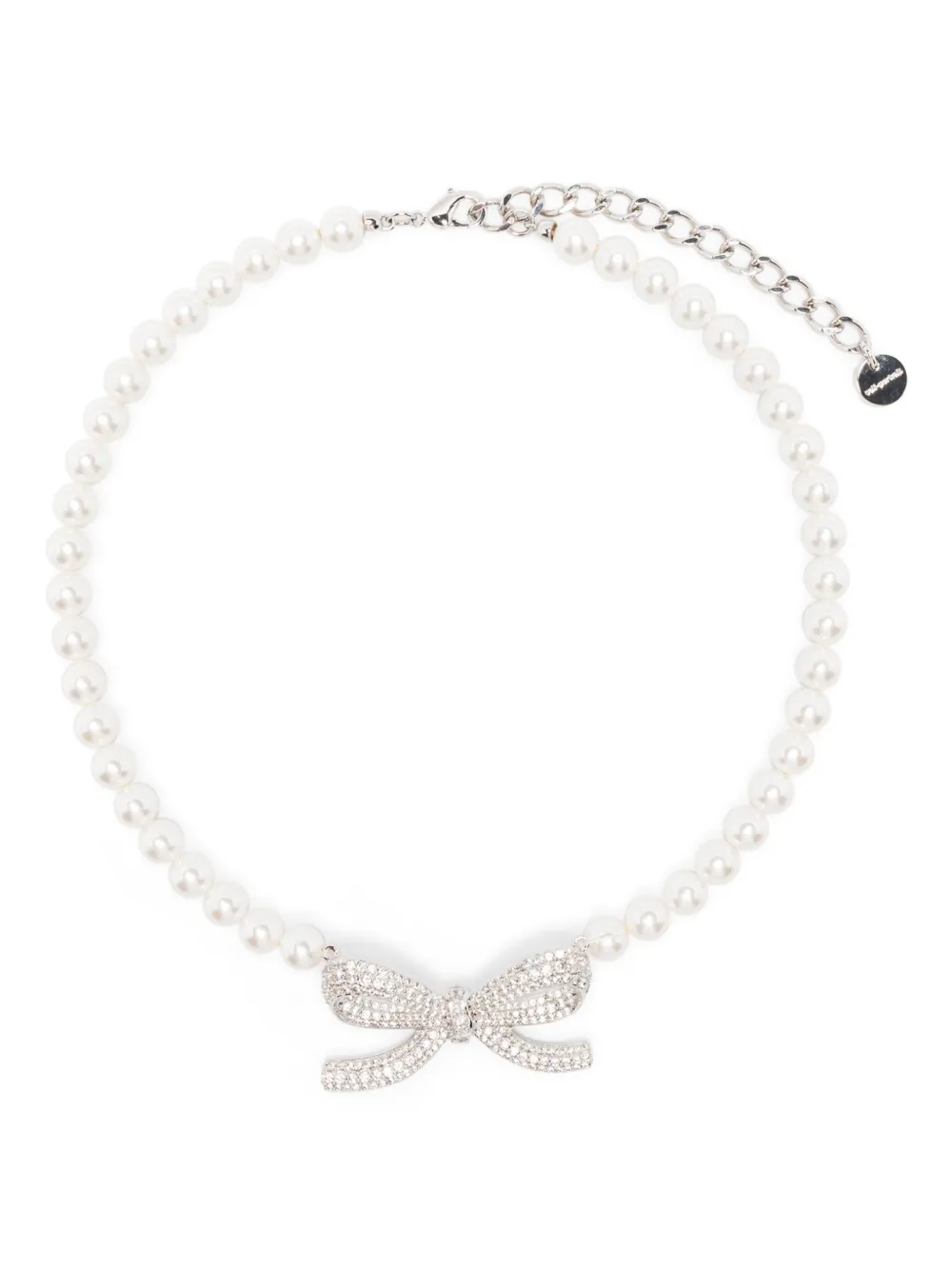

Колье Pearl Bow Self-Portrait, серебяный