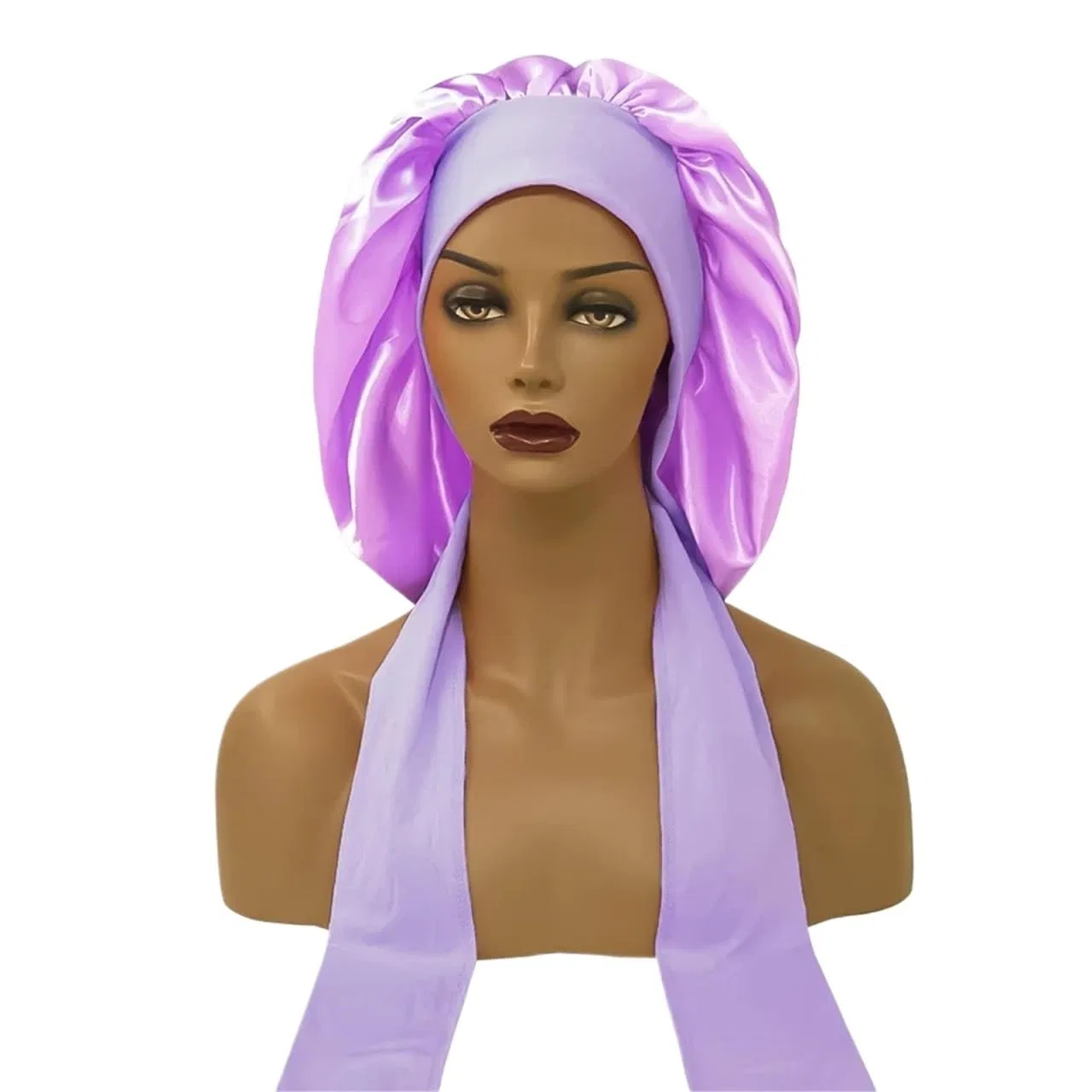 Шелковая шапочка для сна WLIHDB, 2 шт, Light Purple