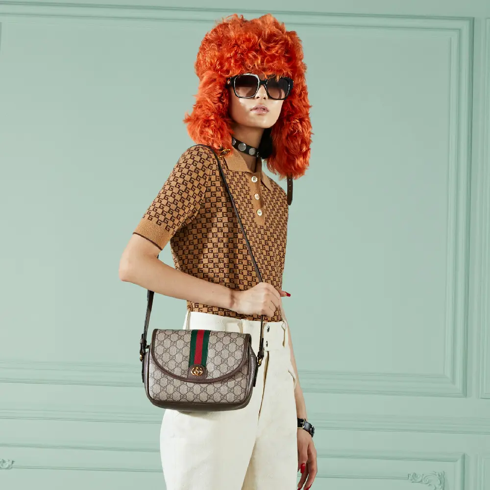 

Сумка GUCCI Ophidia GG mini shoulder bag, бежевый