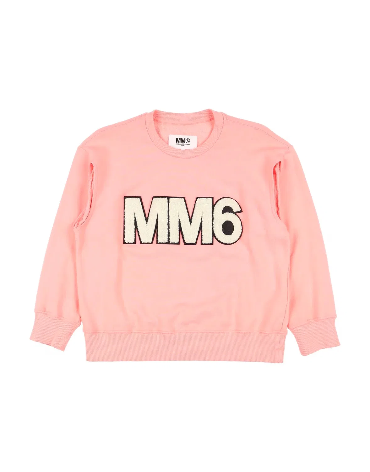 Детская толстовка из французского терри с длинным рукавом MM6 Maison Margiela, розовый