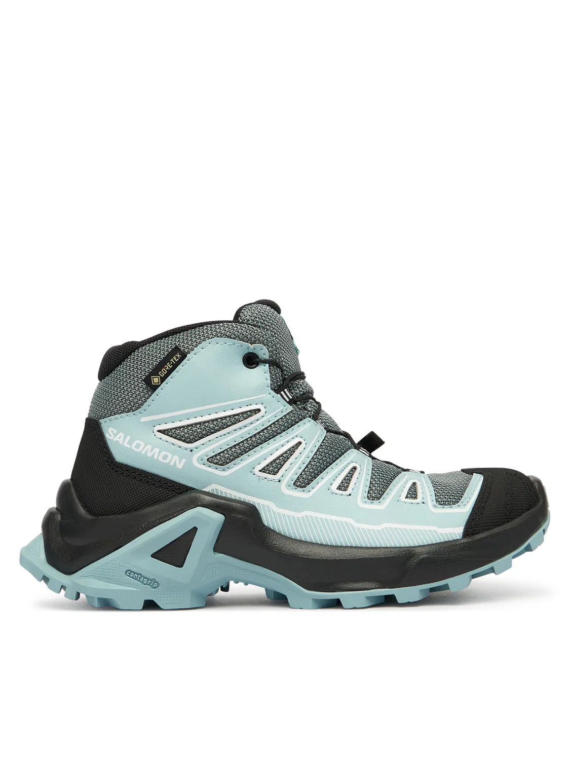 Трекинговые ботинки для девочки Ultra Mid Gore-Tex Salomon, зеленый