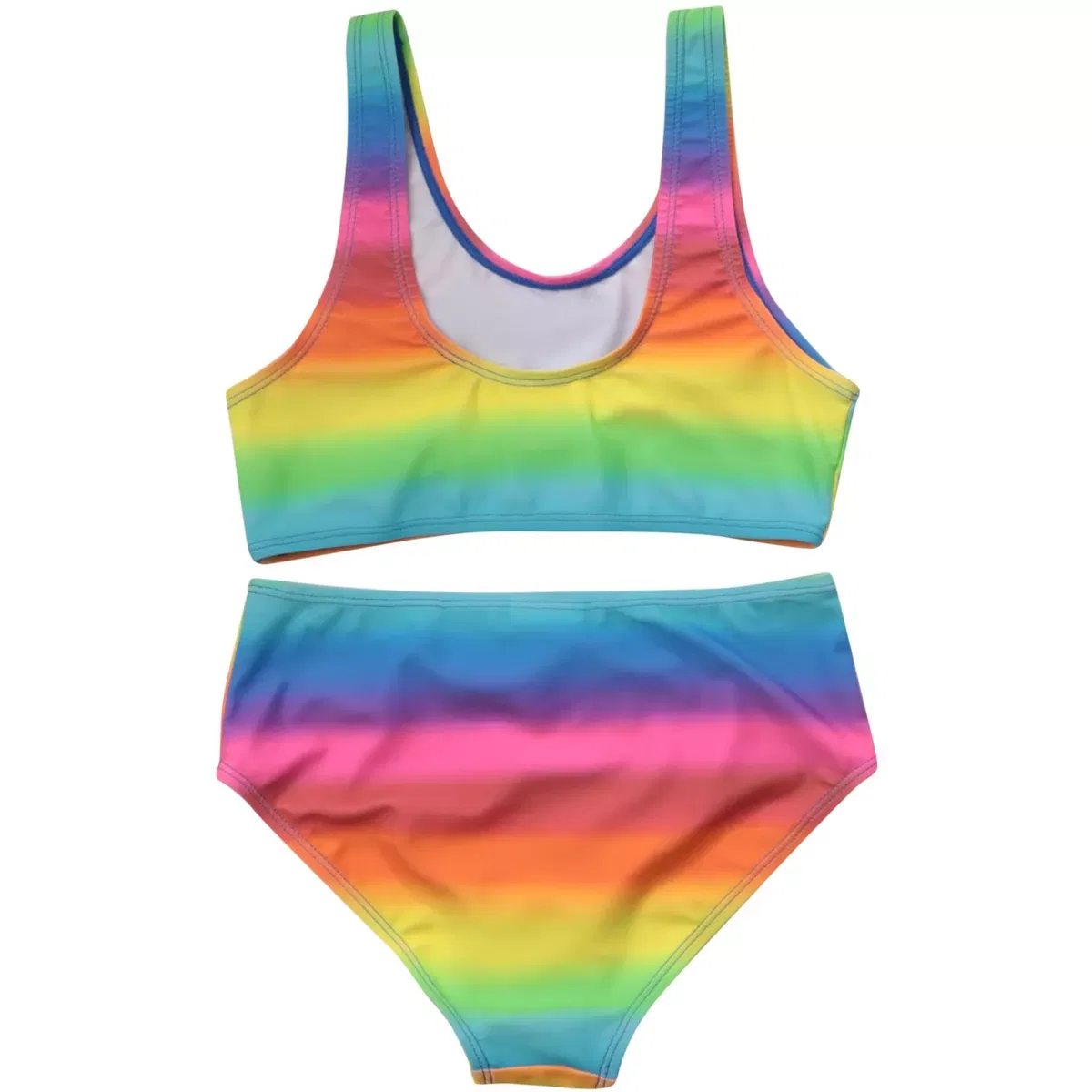 Детский комплект бикини для девочек с принтом Just Love, Ombre Rainbow — фото 2
