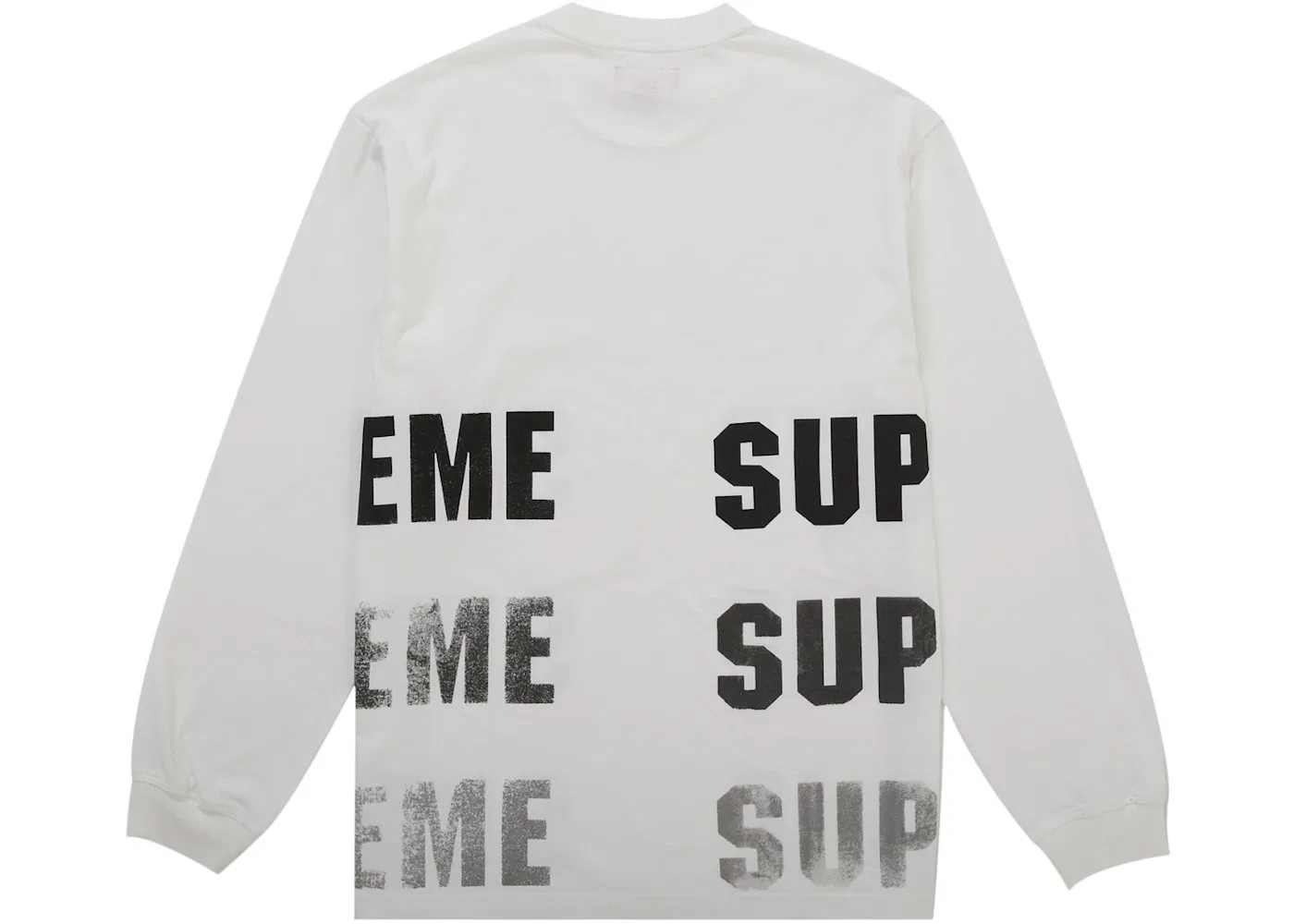 Мужской топ с длинным рукавом Supreme Reflective L/S Top, белый — фото 3
