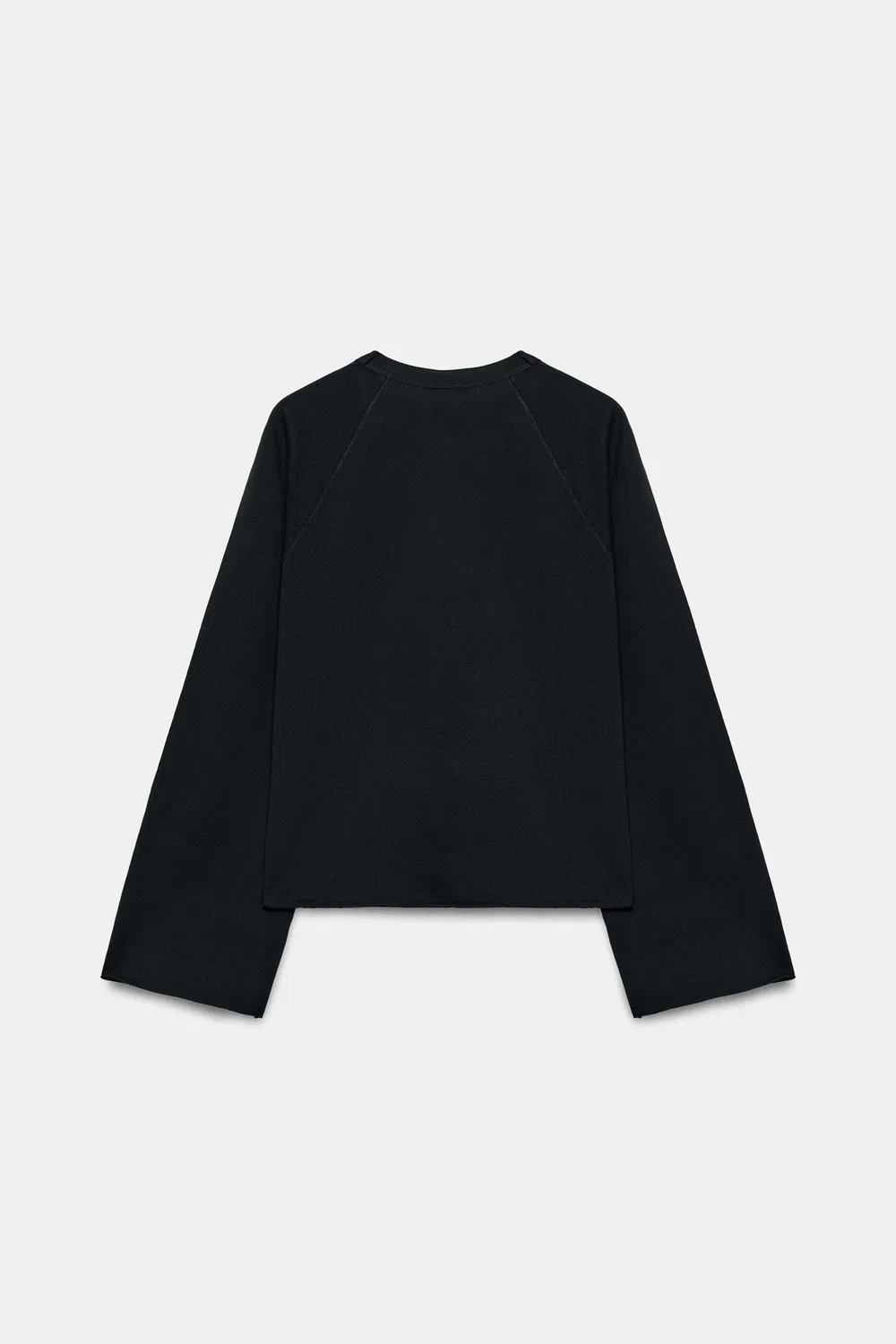 Футболка с рукавами реглан ZARA, Black — фото 4