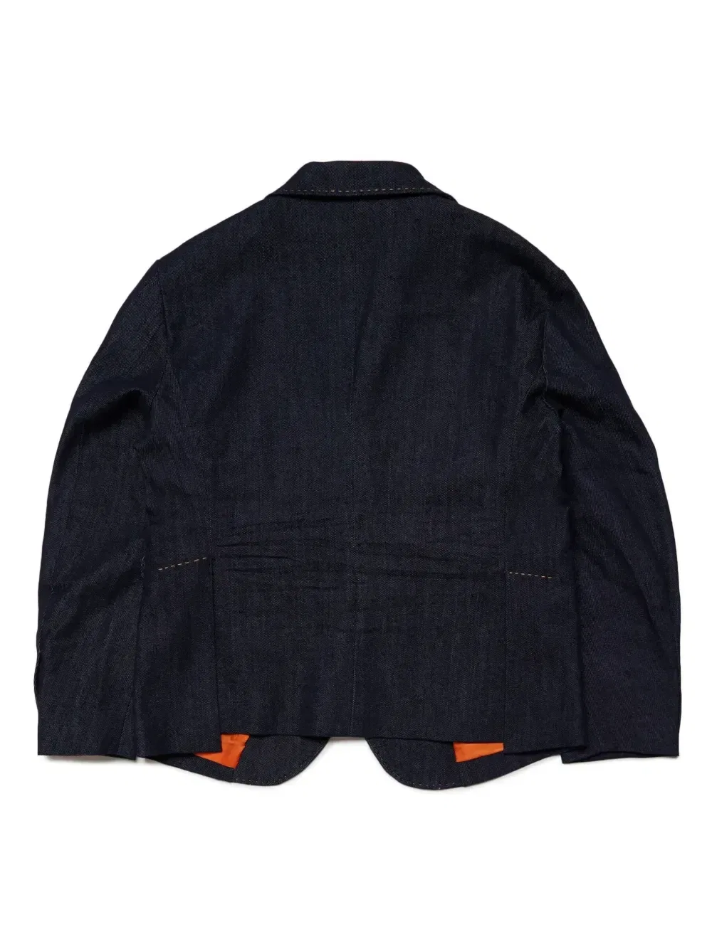 Однобортный блейзер из денима Dsquared2 Kids, синий — фото 2