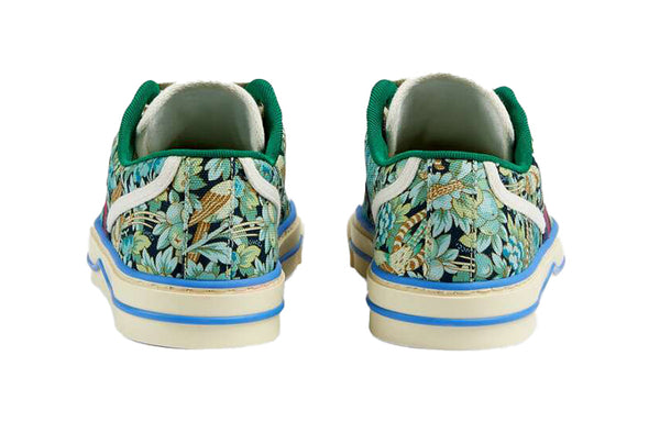 Кроссовки liberty of london x tennis 1977 'floral - light blue green' Gucci, голубой — фото 4