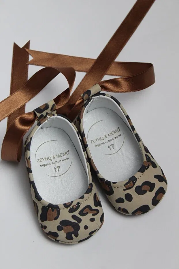 Детские пинетки для новорожденных с принтом Zeyno Ve Memo, Leopard Print — фото 4