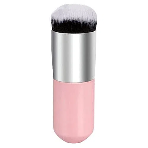 Кисть для макияжа с круглым наконечником, Pink + Silver Generic