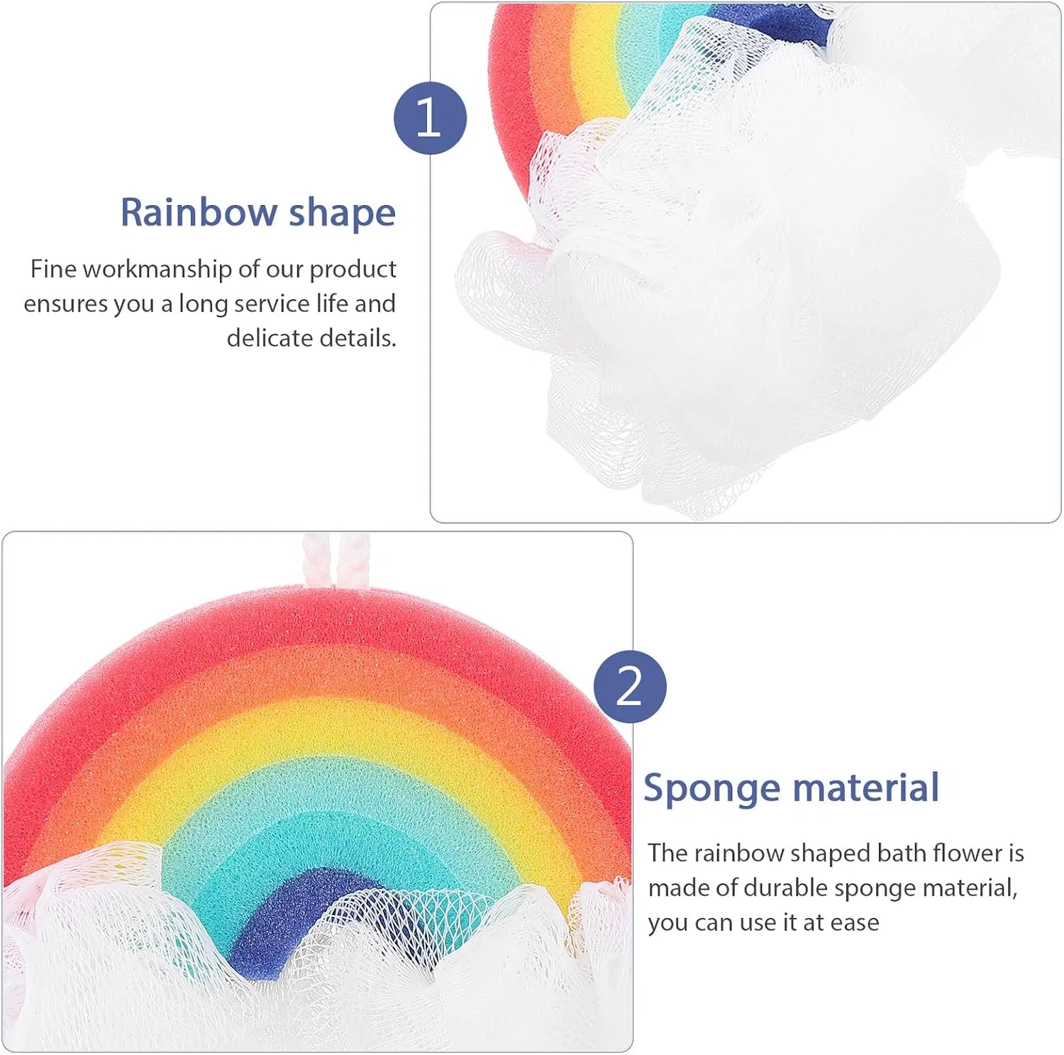 Набор мочалок для душа Regenbogen Badeschwämme PAMINGONO, 2 шт, 20x15x7 см — фото 4