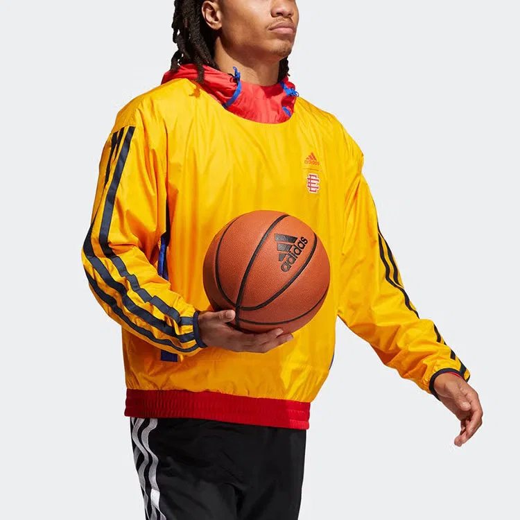 Худи с длинным рукавом баскетбольное Adidas, желтый — фото 3
