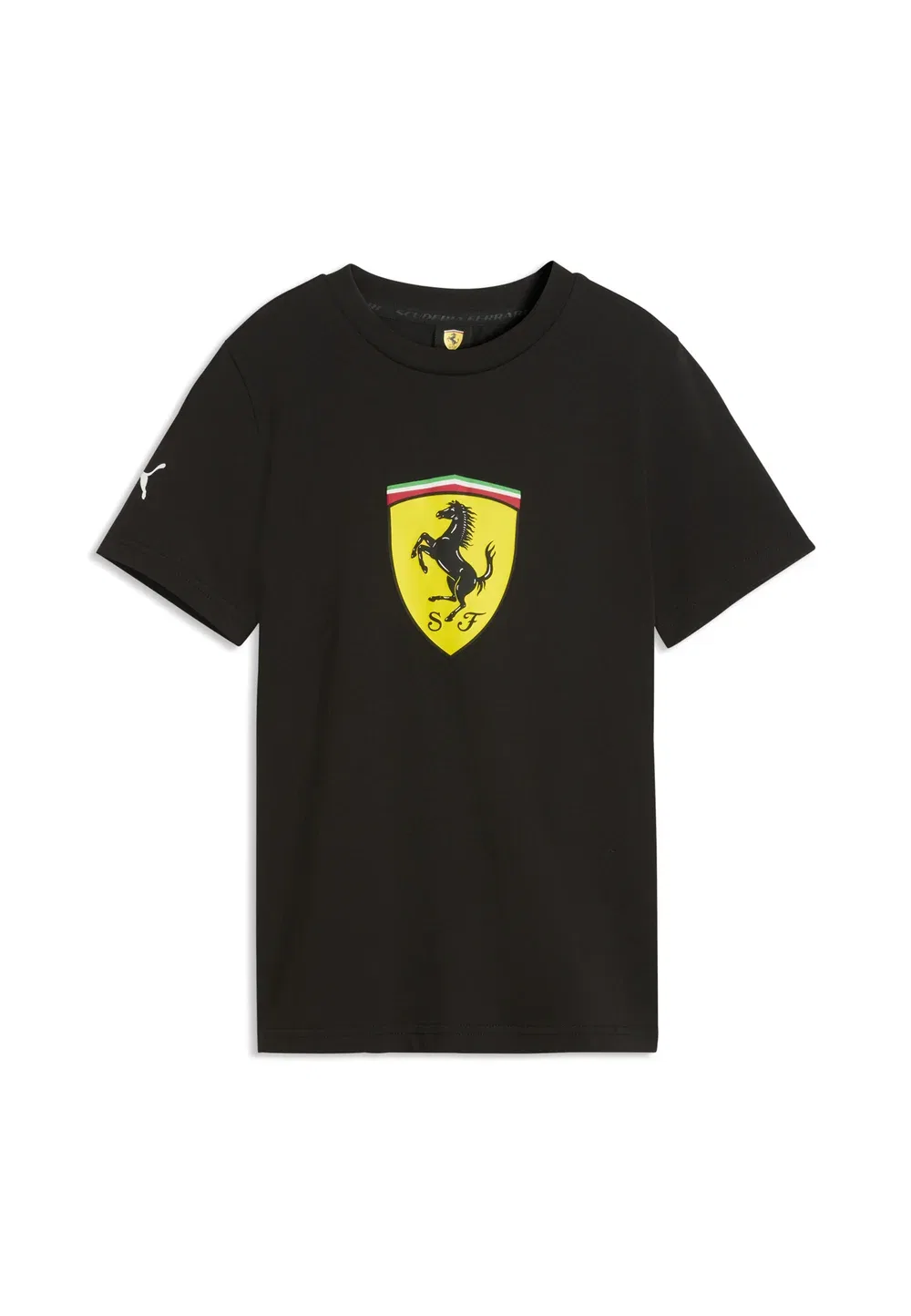 Футболка унисекс с цветным щитом Scuderia Ferrari - футболка с принтом Puma, Black — фото 4