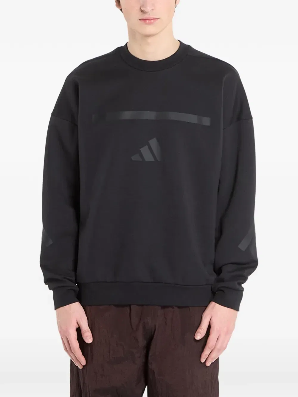 Свитер с логотипом Adidas, черный