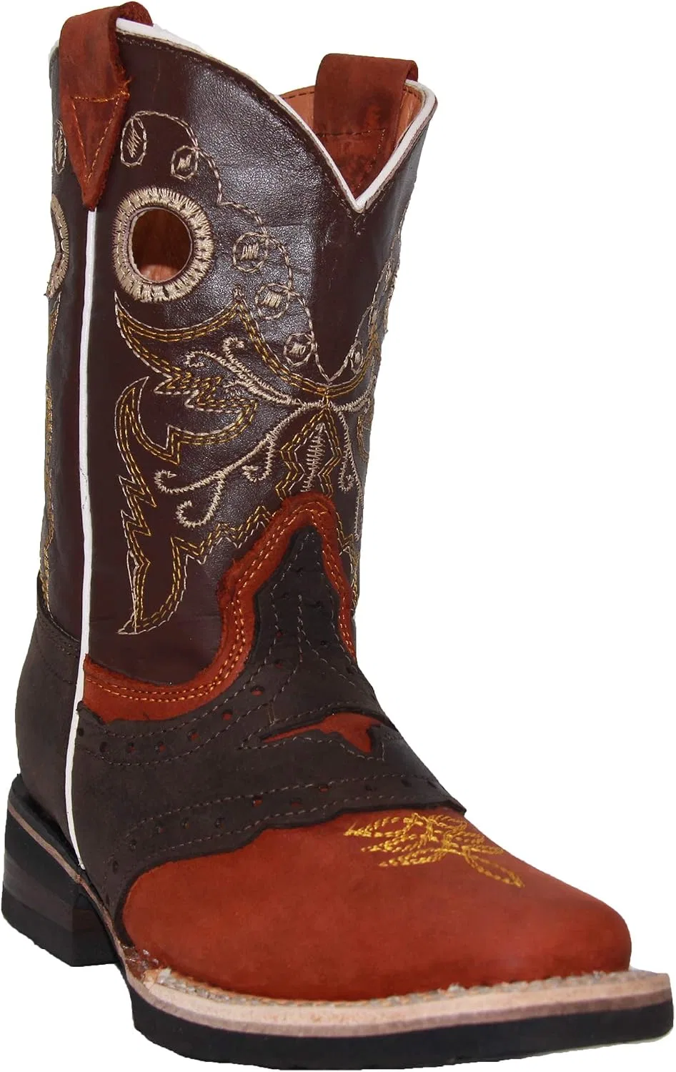 Детские мальчиковые ковбойские сапоги с квадратным носком The Western Shops, Shedron Brown