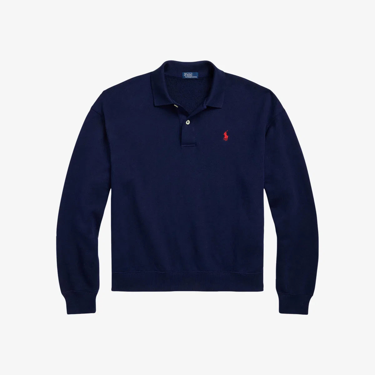 Хлопковая толстовка-поло с вышитым логотипом Polo Ralph Lauren