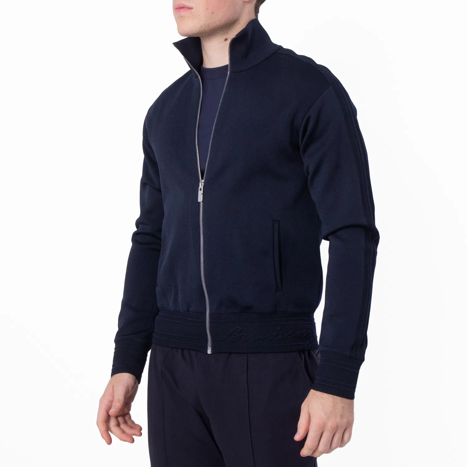 Куртка спортивная с вышитым логотипом Burberry, Navy