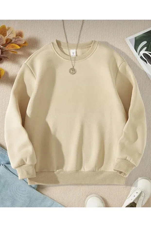 Детские свитшот с длинным рукавом Topçu, Nude Color