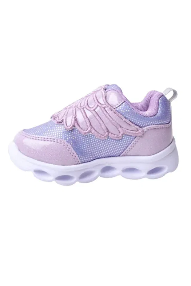 Детские спортивные туфли для девочек с подсветкой Bella kids lighted lilac sports shoes bc10001 Igor, Lila — фото 2