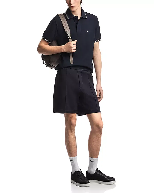 Мужское поло с коротким рукавом Essential Stretch Cotton Polo Emporio Armani, Navy Blue — фото 2