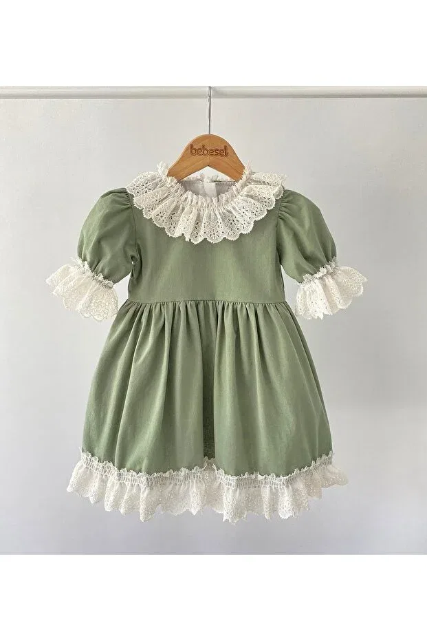 Детское платье для девочек с коротким рукавом Rüya Kids, Green