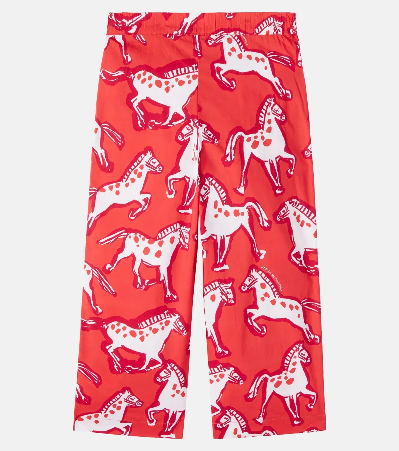 Брюки хлопковые с принтом Stella Mccartney Kids, красный — фото 2