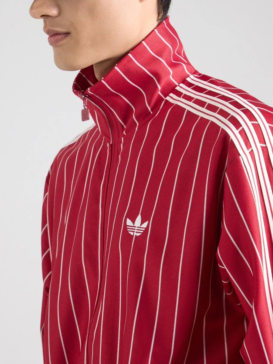 Худи на молнии ADIDAS ORIGINALS 'FIREBIRD' красного цвета — фото 2