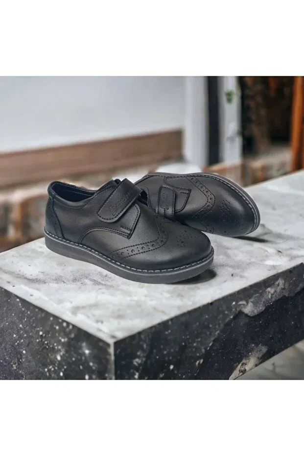 Детские туфли для мальчиков классические Patik Bebe, Black — фото 2