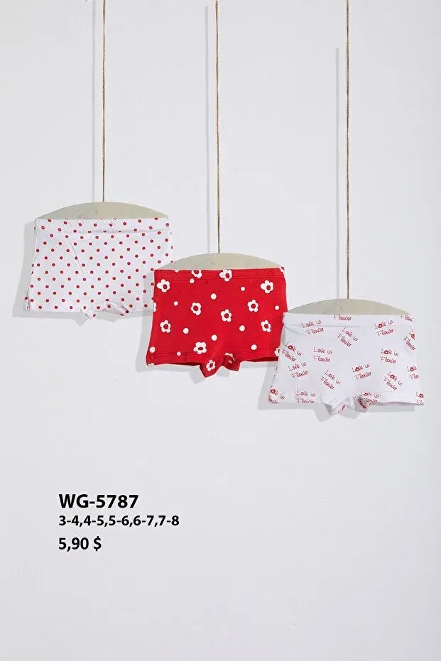 Детский комплект трусов для девочек Wogi, White