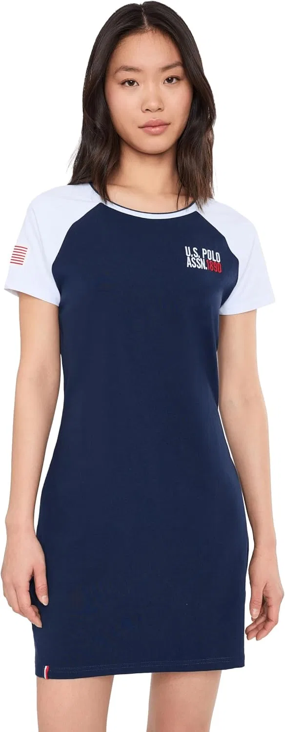 Женское платье-футболка с флагом U.S. Polo Assn., Evening Blue