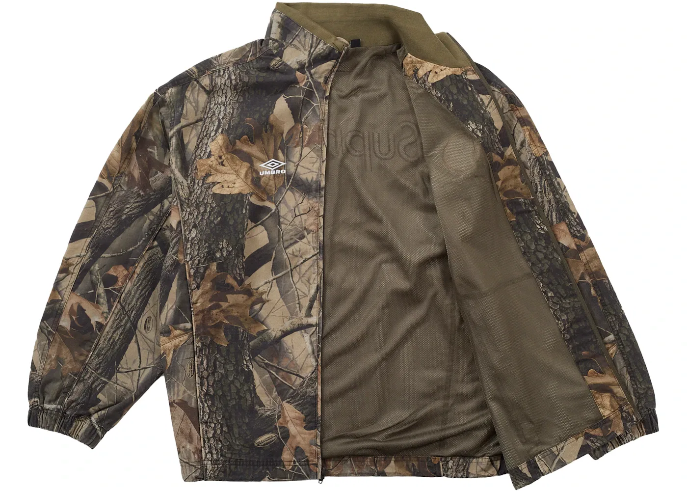 Мужская куртка из рипстоп-хлопка с камуфляжным принтом Supreme Umbro Jacket (SS26), Realtree Hardwoods Camo — фото 2