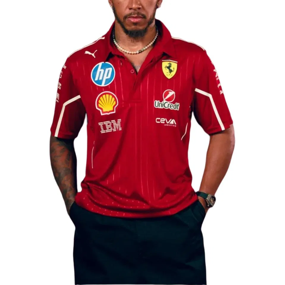 Детская футболка с принтом Scuderia Ferrari 2025 Team PUMA, Red