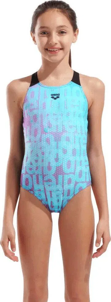 Детский купальник с V-образной спинкой Arena Multi Colours, Hellblau