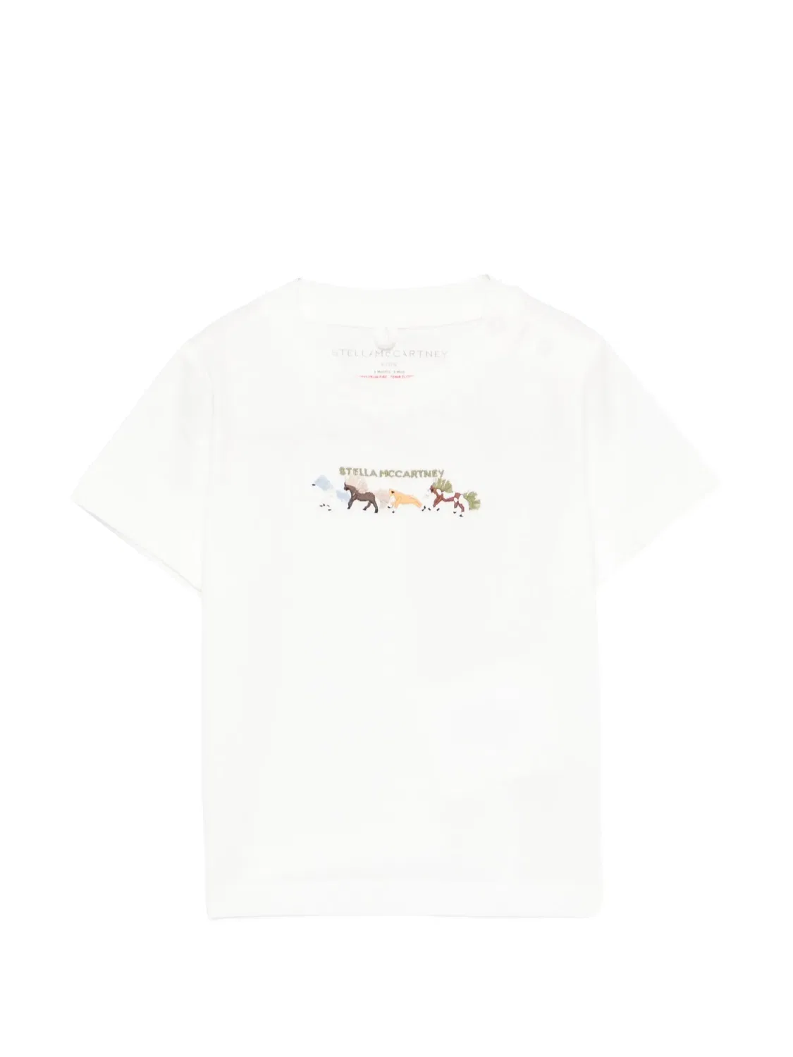 Футболка с вышивкой Stella Mccartney Kids, белый