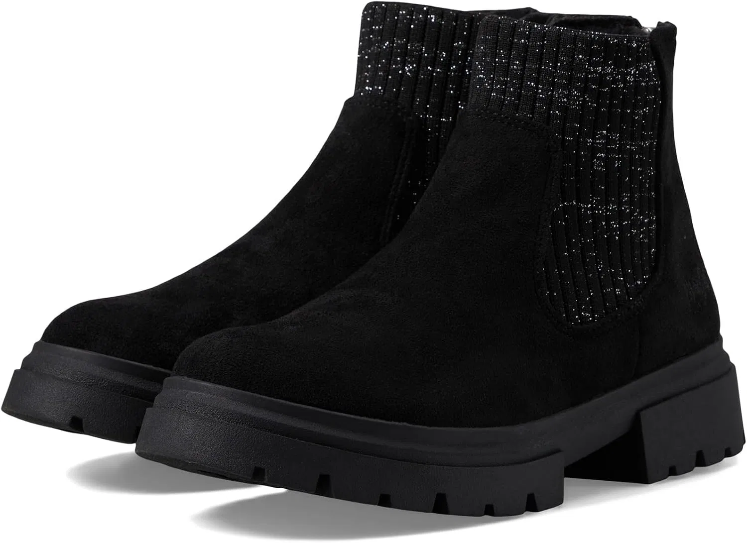 Детские ботинки для девочек Chassy Chelsea Blowfish Malibu, Black Ultrafiber/Black&silver Tech