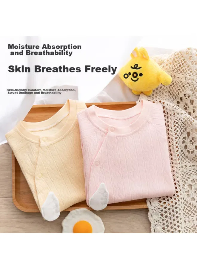 Боди-комбинезон с длинным рукавом из хлопка Babyprints, розовый — фото 3