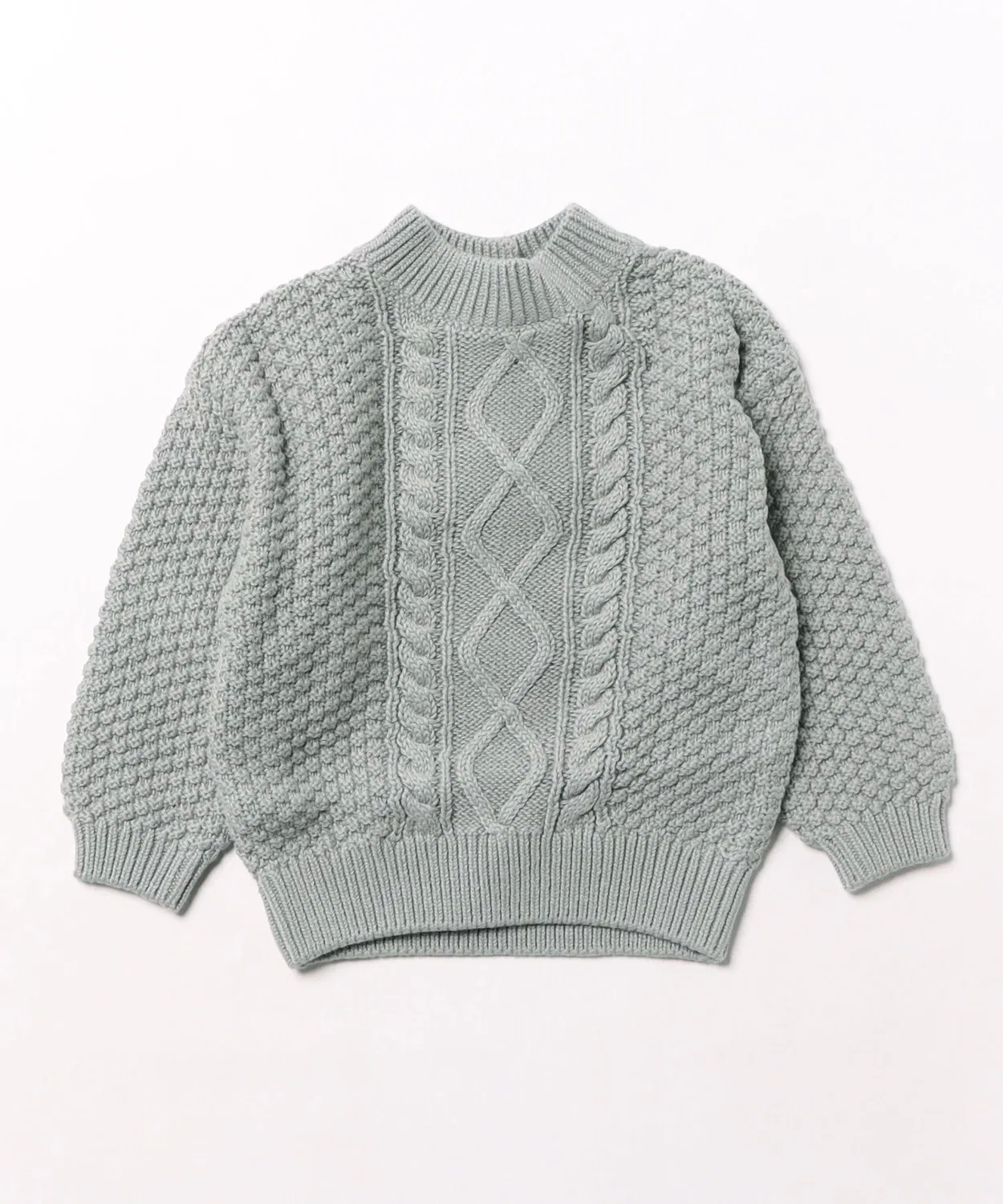 Детский плотный свитер с косами Quincy Mae B.I.D., Light Blue