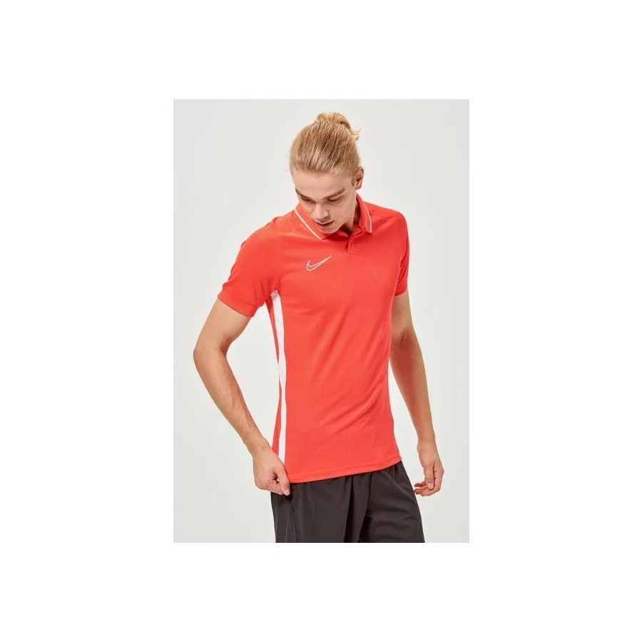 Мужская футболка-поло с длинным рукавом Nike Dry Academy M Nk Dry Acdmy19 Polo Ss, Красный — фото 3