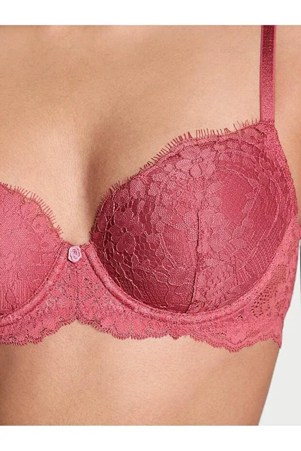 Женский бюстгальтер с кружевом Victoria'S Secret, Coral — фото 4
