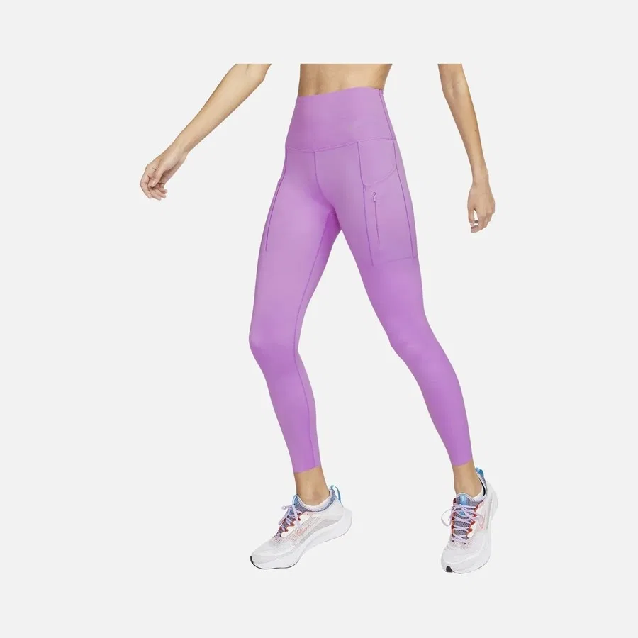 Леггинсы спортивные с высокой посадкой Nike Go Firm-Support Mid-Rise 7/8 Running, Фиолетовый