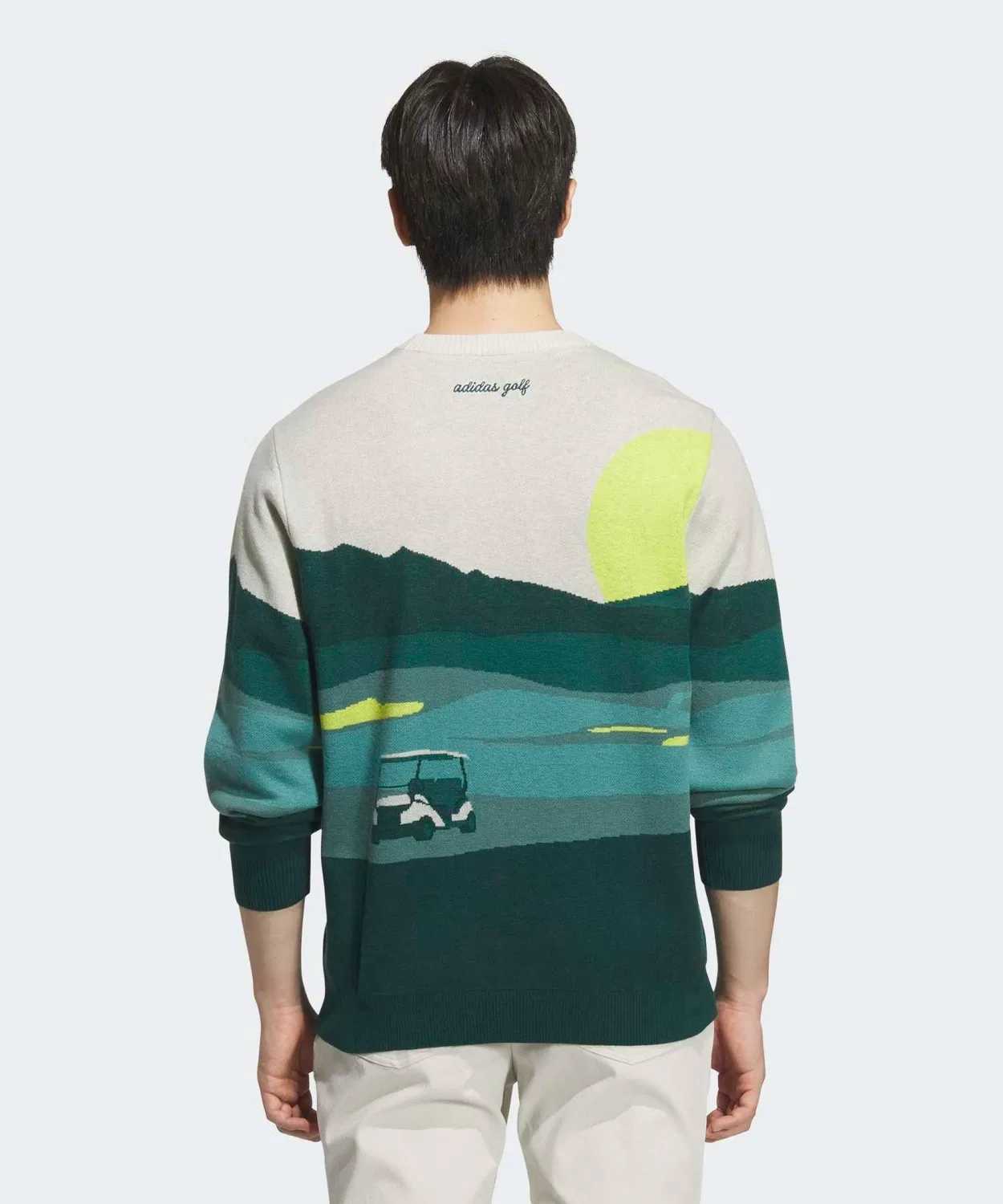 Мужской свитшот с длинным рукавом графический Adidas Golf, Green — фото 2