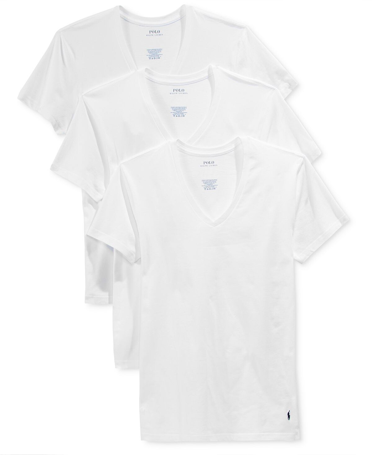 

Мужская классическая майка с v-образным вырезом, 3 шт. в упаковке Polo Ralph Lauren, мульти