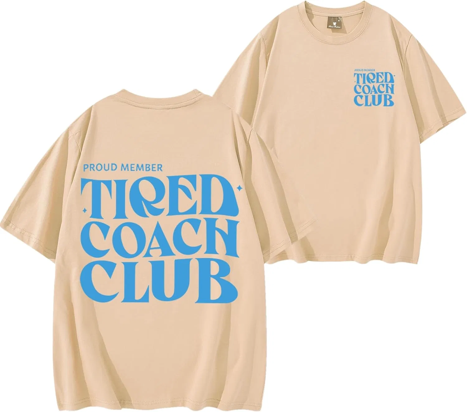 Женская футболка с полосками Tired Coachs Club, Khaki