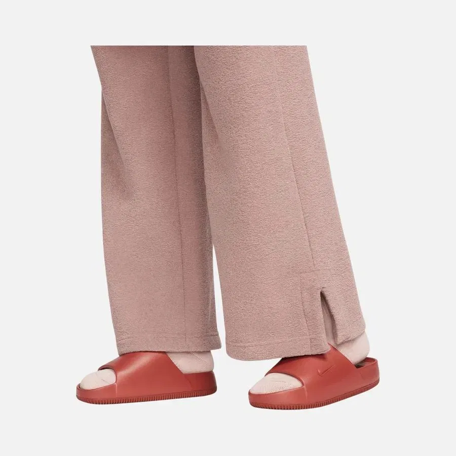 Женские спортивные штаны с широкими штанинами Nike Sportswear Phoenix Plush, Коричневый — фото 3