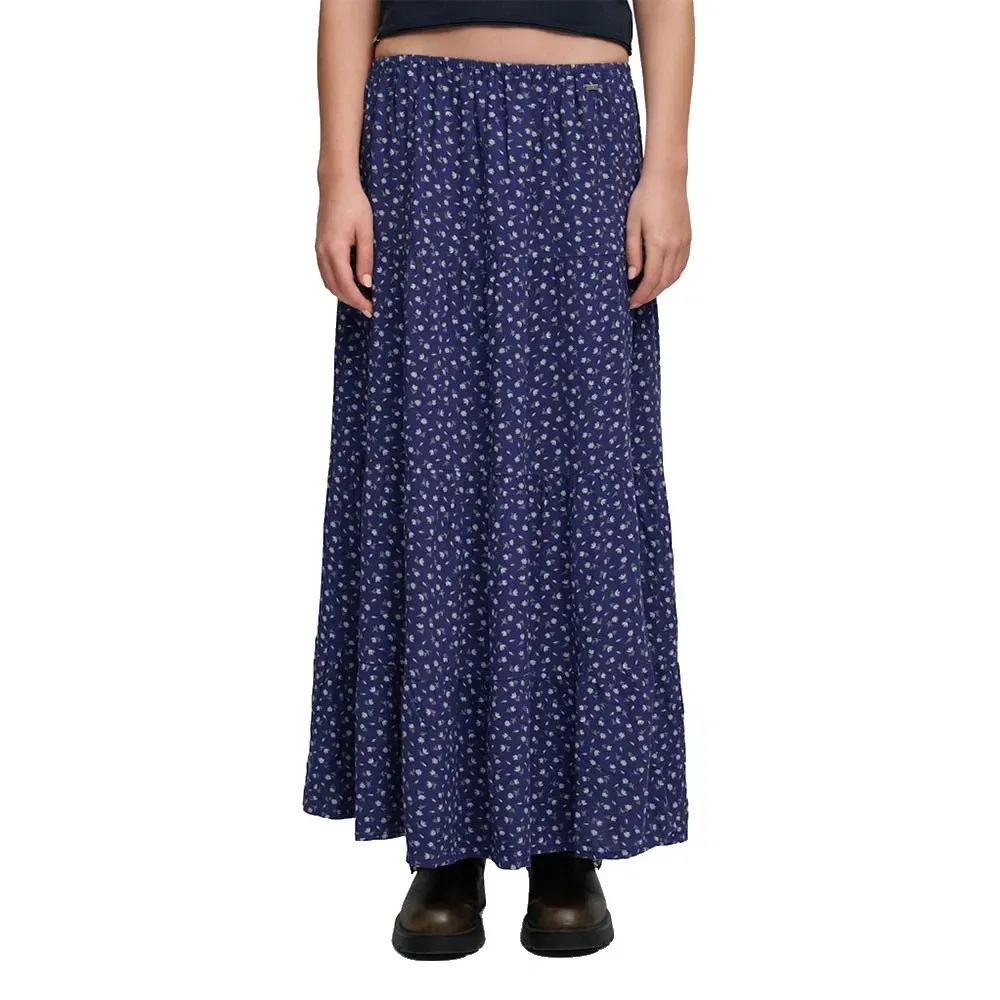 Женская юбка макси с ярусным кроем Woven Tiered Maxi Superdry, Blue