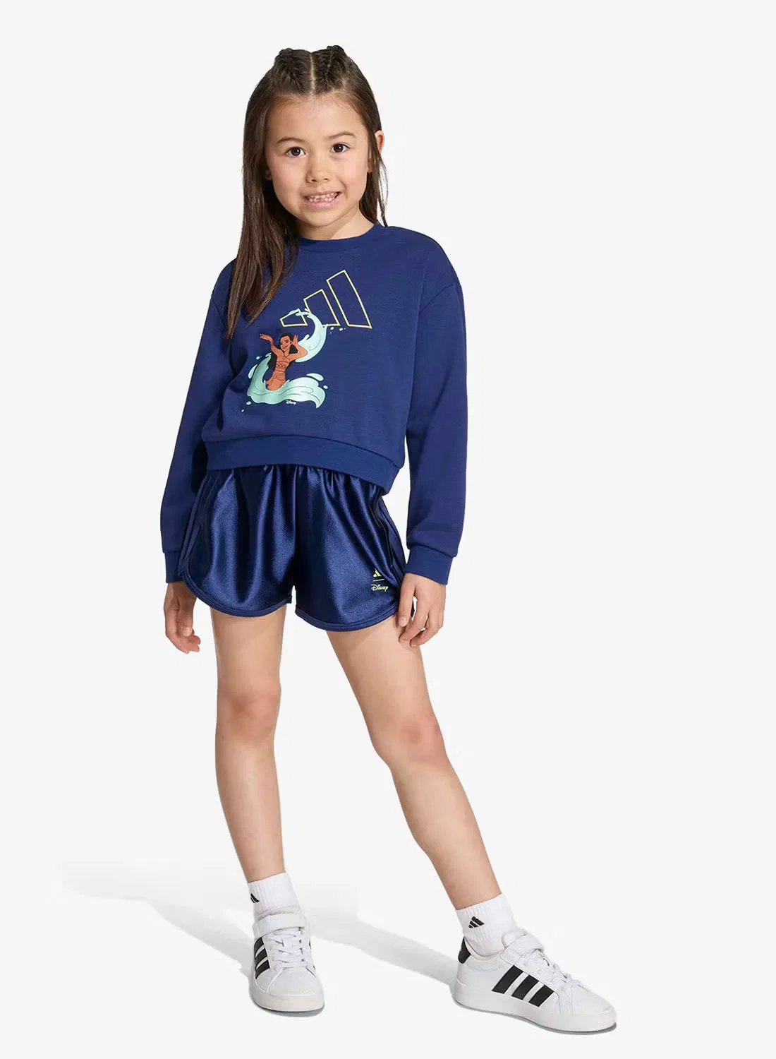 Комплект из футера с принтом Disney Adidas, темно-синий