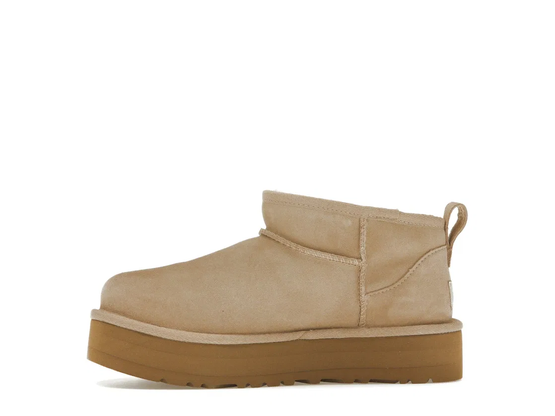Детские ботинки с платформой UGG Classic Ultra Mini Platform Boot, Sand — фото 3