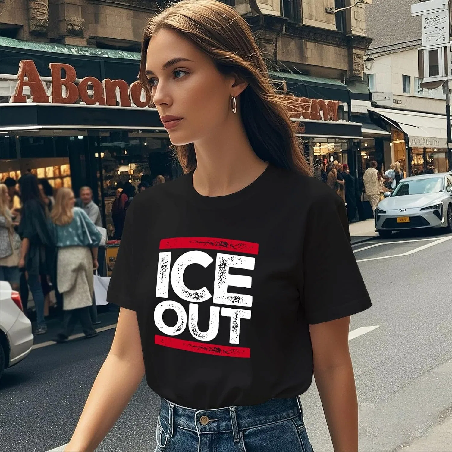 Мужская футболка с принтом ICES Out, Black — фото 3