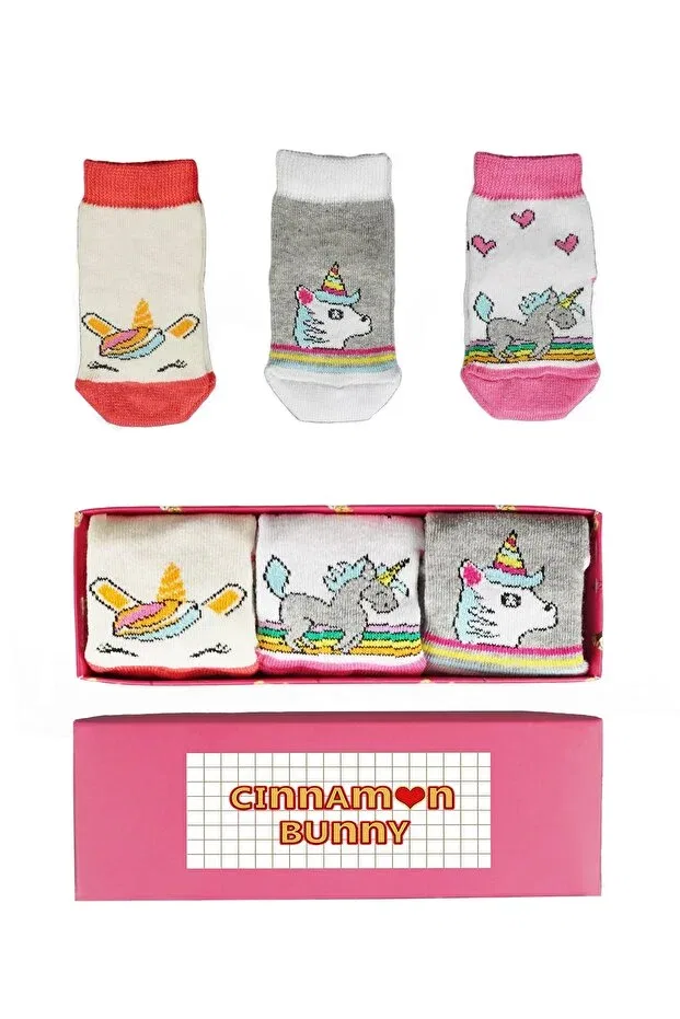 Детский набор носков для девочек с принтом Basics Cinnamon Bunny, Pink