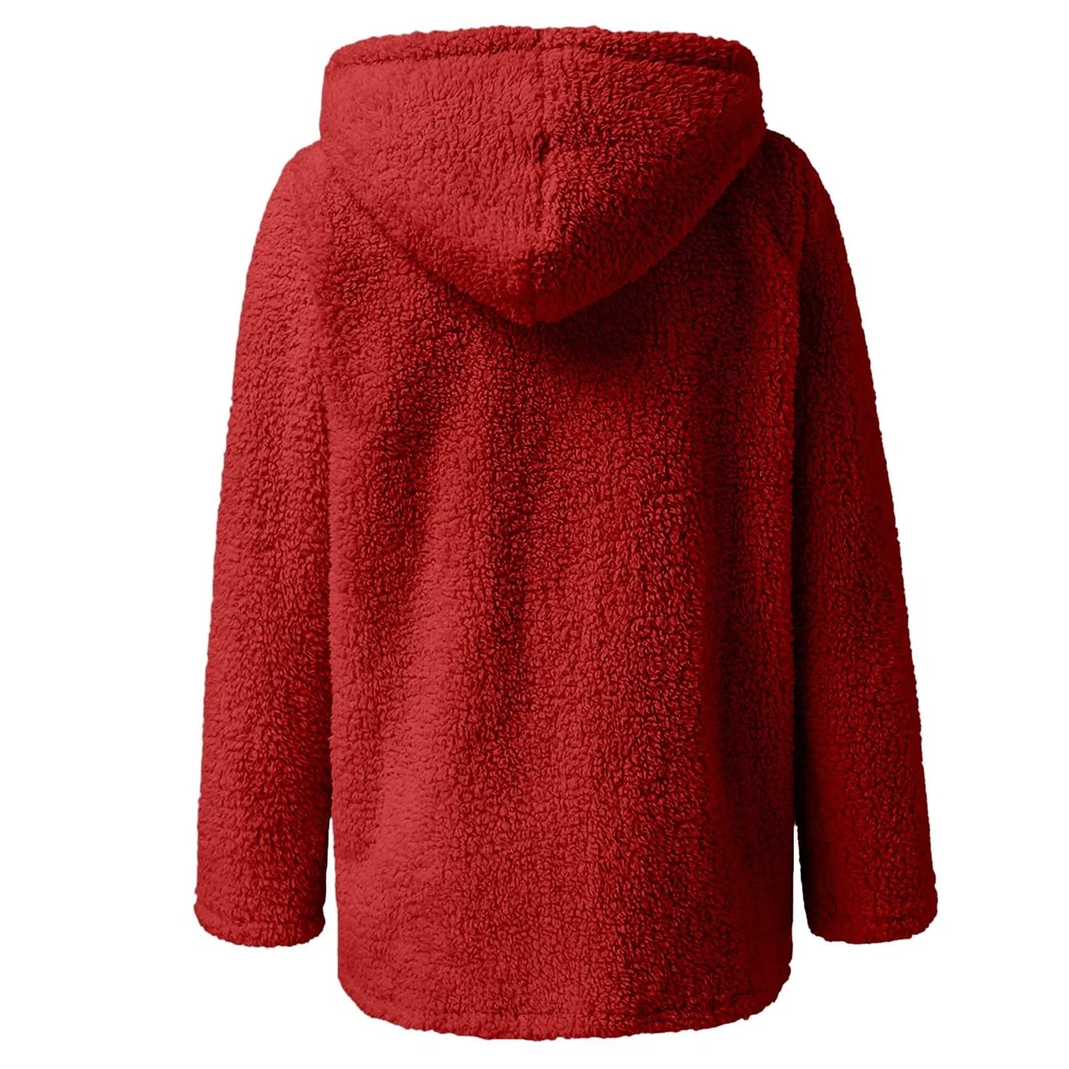 Женское пальто с капюшоном и молнией, свободного кроя, с карманами, Rosso — фото 4