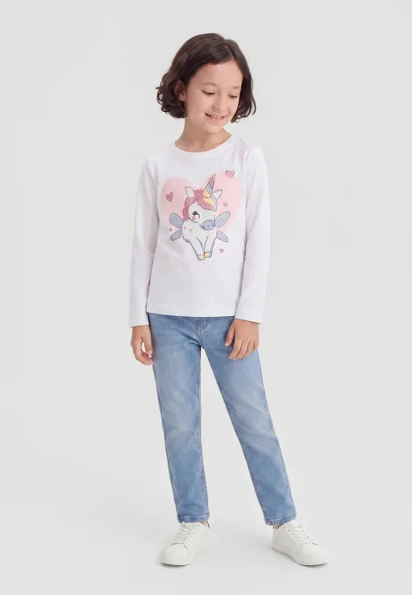 Комплект из 2 футболок с длинным рукавом с принтом Nmfvix Name It bright white, lilas, белый/сиреневый