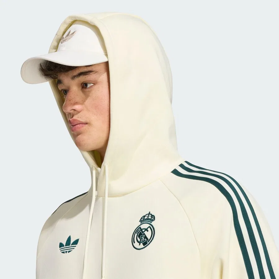 Толстовка на молнии ADIDAS PERFORMANCE Athletic 'Real Madrid' из шерсти белого цвета — фото 3